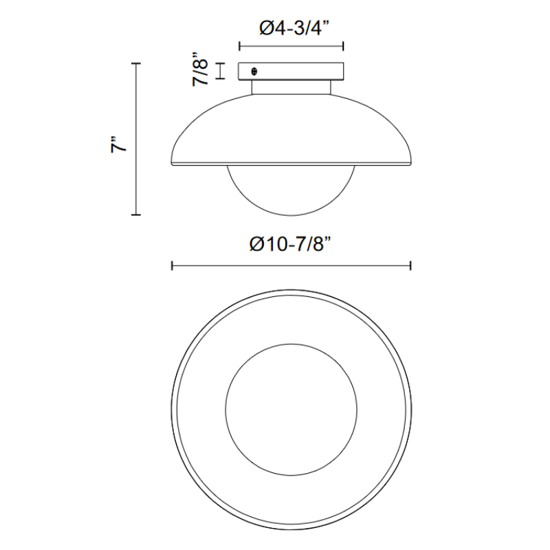 Alora Mood FM522012 Rubio 1-lt 11" Flush Mount