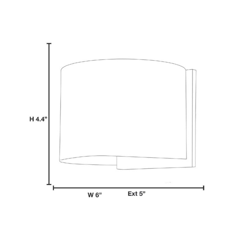 Access 20399 Curve 2-lt LED Outdoor Wall Sconce