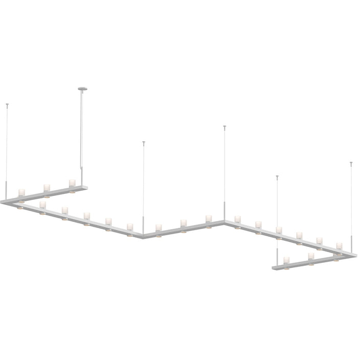 Sonneman 20QKZ46 Intervals 21-lt 4 x 16 Zig-Zag LED Pendant