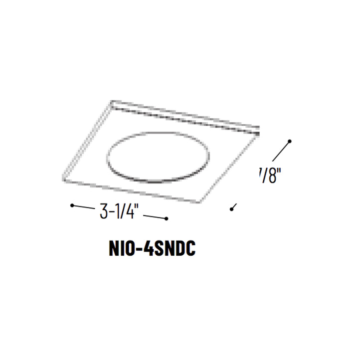 Nora NIO-4SNDC/HL 4" Iolite Square Reflector with Round Aperture Trim - High Lumen