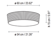 Bover Plafonet 60 4-lt 24" Flushmount
