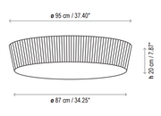 Bover Plafonet 95 6-lt 37" LED Flushmount