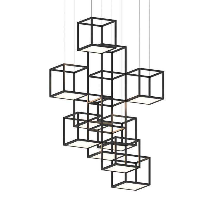 Sonneman 24Z0004 Cubix 9-lt 37" Vertical LED Pendant