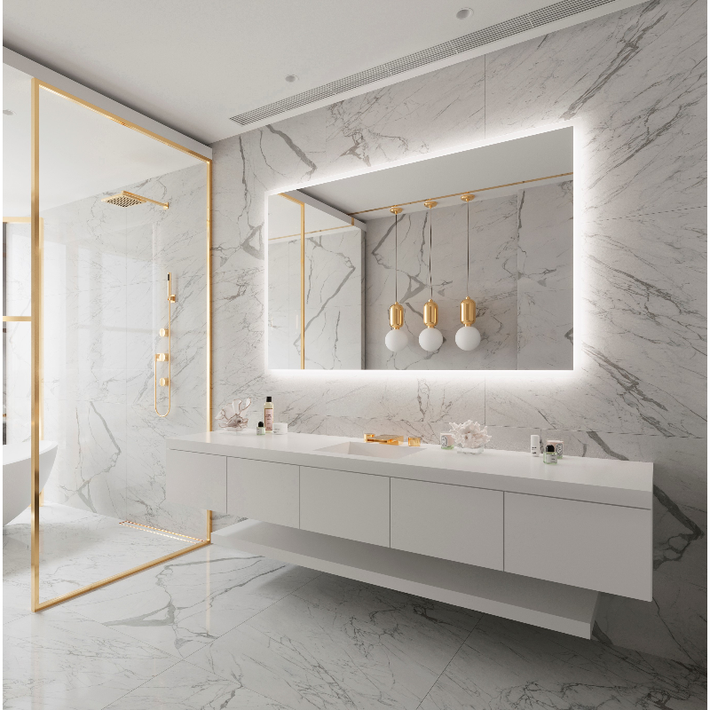 Paris Mirror Rectangle 70 x 45 LED Backlit Mirror, RGB