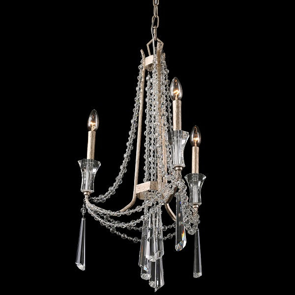 Varaluz 270C03 Barcelona 3-lt 17" Crystal Chandelier