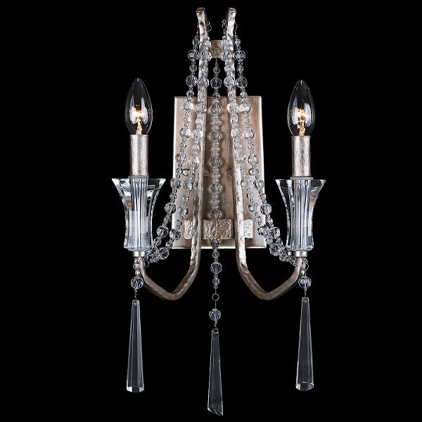 Varaluz 270W02 Barcelona 2-lt 15" Tall Crystal Wall Sconce
