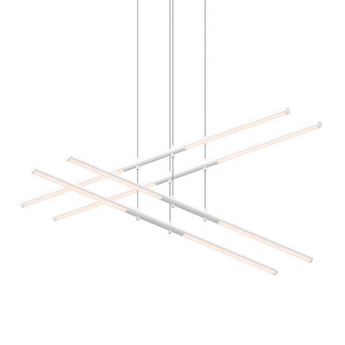 Sonneman 2802 Tik-Tak Stack 8-lt 48" 2-Tier LED Chandelier