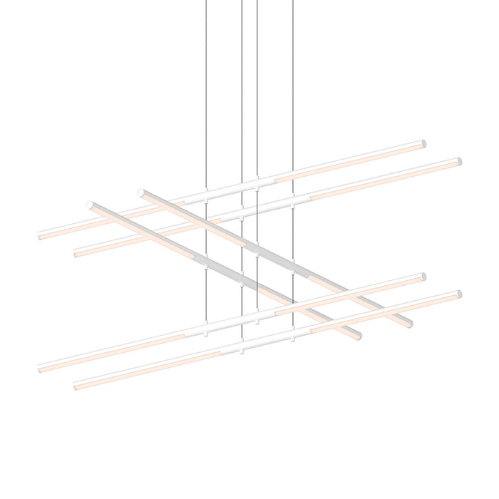 Sonneman 2803 Tik-Tak Stack 12-lt 48" 3-Tier LED Chandelier