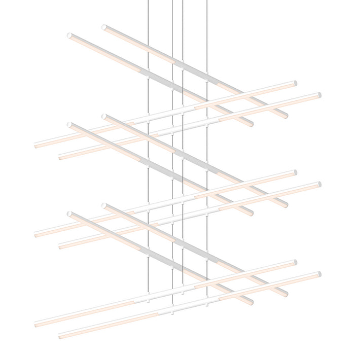 Sonneman 2806 Tik-Tak Stack 24-lt 48" 6-Tier LED Chandelier