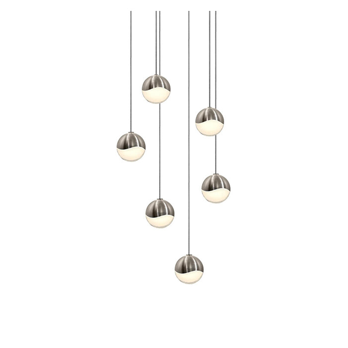 Sonneman 2915 Grapes 6-lt 11" LED Round Multipoint Pendant - Small