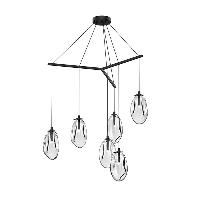 Sonneman 2976 Liquid 6-lt 39" LED Tri-Spreader Chandelier
