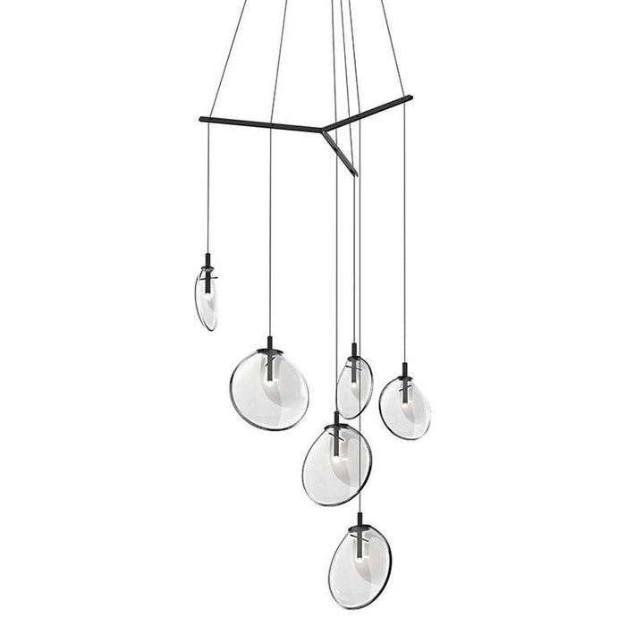 Sonneman 2996 Cantina 6-lt 42" LED Tri-Spreader Chandelier