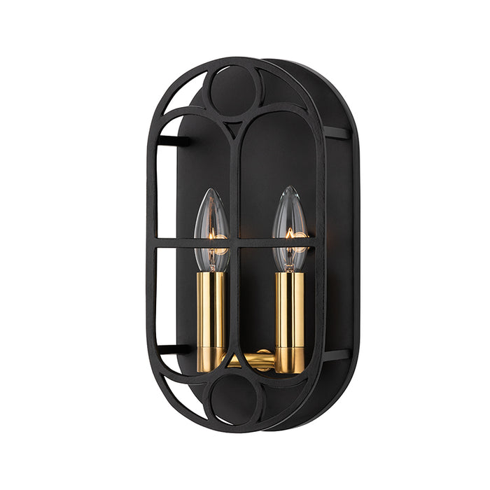 Hudson Valley 2102 Garrett 2-lt 12" Tall Wall Sconce