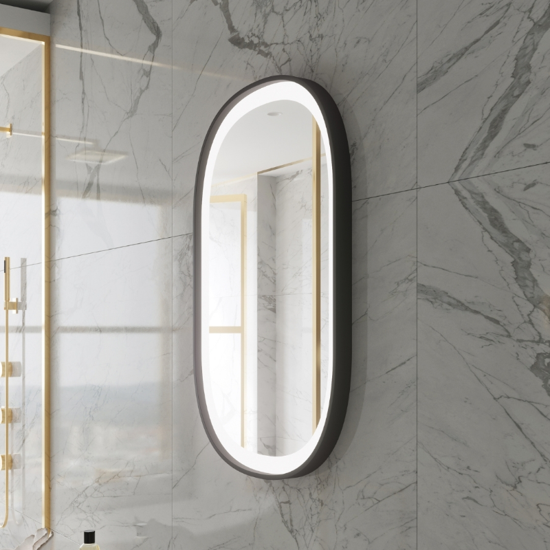 Paris Mirror Chic 24 x 36 Oval LED Illuminated Mirror, RGBW
