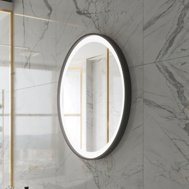 Paris Mirror Chic 32 x 32 Round LED Illuminated Mirror