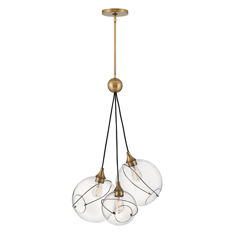 Hinkley 30304 Skye 3-lt 18" LED Pendant - Clear Glass