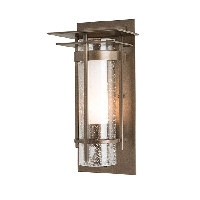 Hubbardton Forge 305996 Banded 1-lt 6" Outdoor Sconce with Top Plate