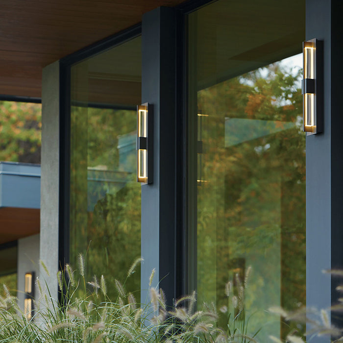 Hubbardton Forge 306415 Double Axis Small 1-lt 24" Tall LED Outdoor Wall Sconce