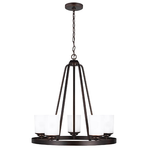 Sea Gull 3130705EN3 Kemal 5-lt 24" LED Chandelier