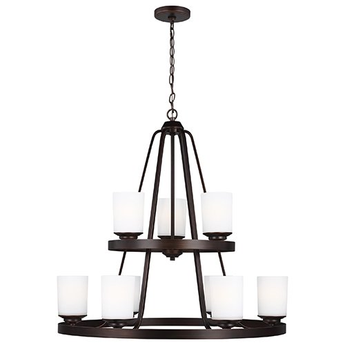 Generation 3130709EN3 Kemal 9-lt 30" LED Chandelier