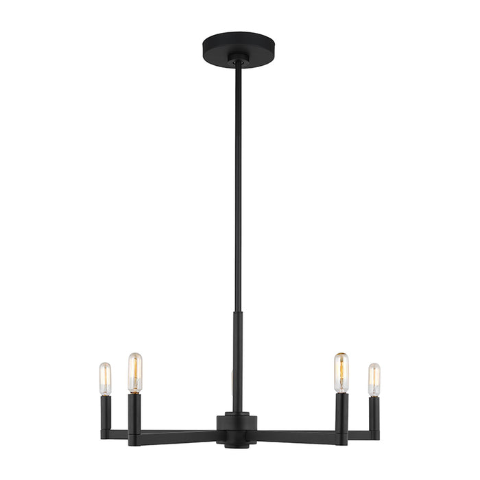 Visual Comfort 3164205 Fullton 5-lt 24" Chandelier - Midnight Black