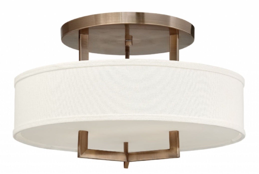 Hinkley 3201 Hampton 3-lt 20" LED Semi-Flush Mount