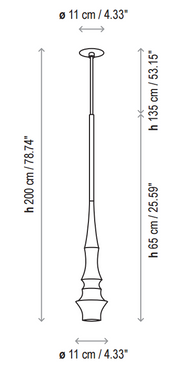 Bover Slend 02 1-lt 4" LED Pendant