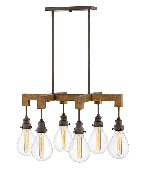 Hinkley 3268 Denton 6-lt 30" LED Linear Suspension Light
