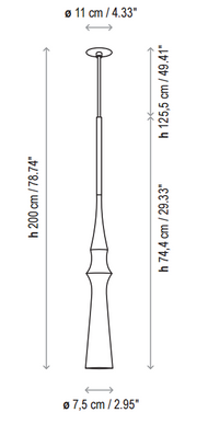 Bover Slend 03 1-lt 3" LED Pendant
