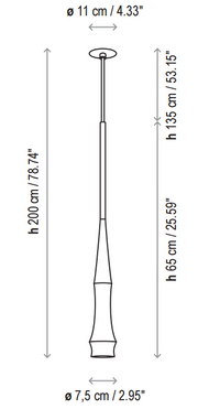 Bover Slend 01 1-lt 3" LED Pendant