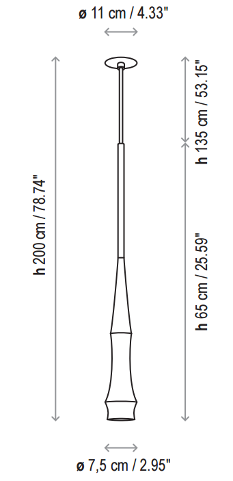 Bover Slend 01 1-lt 3" LED Pendant