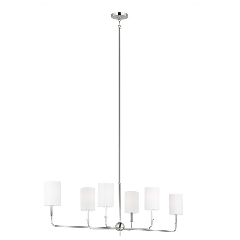 Visual Comfort 3609306 Foxdale 6-lt 44" Linear Chandelier