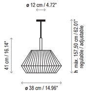 Bover Mei 38 1-lt 15" Pendant