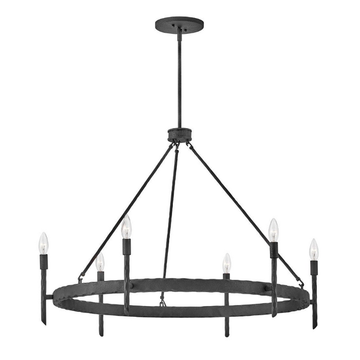 Hinkley 3678 Tress 6-lt 36" LED Chandelier