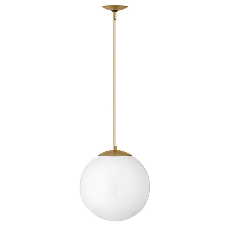 Hinkley 3744 Warby 1-lt 14" LED Medium Orb Pendant with Cased Opal Glass