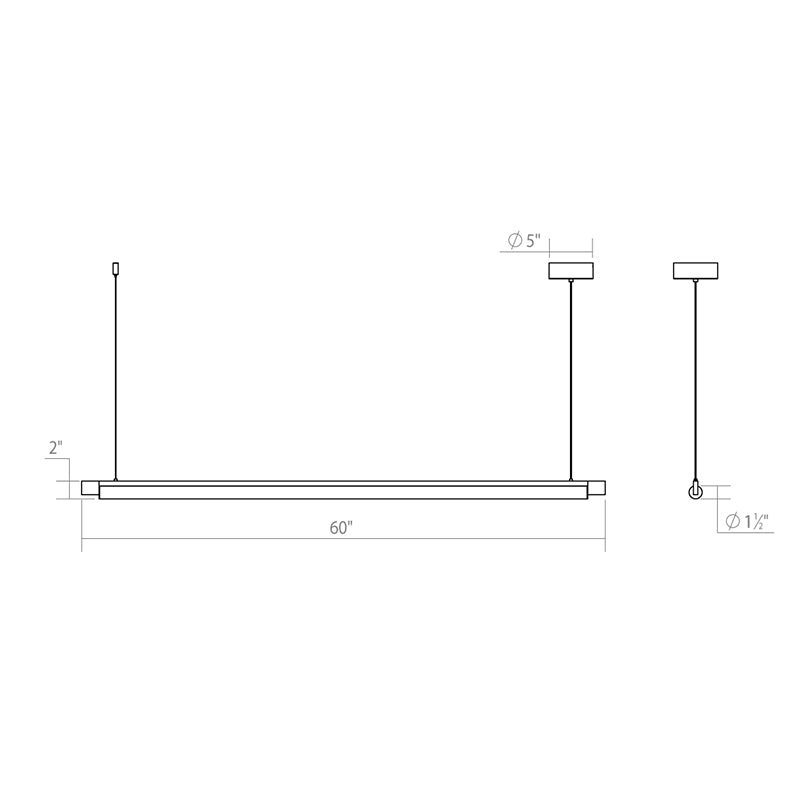 Sonneman 3828 Keel 1-lt 60" LED Pendant