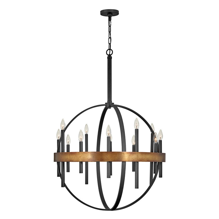 Hinkley 3867 Wells Large 12-lt 30" LED Chandelier