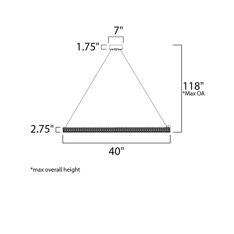Maxim 39774 Eternity 40" LED Single Pendant
