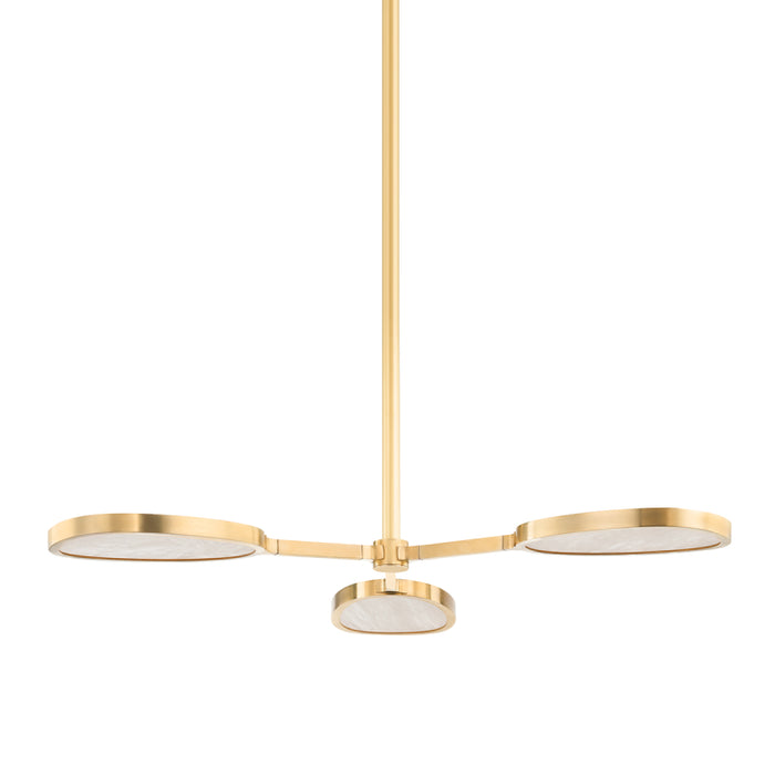 Corbett 338-03 Patras 3-lt 39" LED Semi Flush