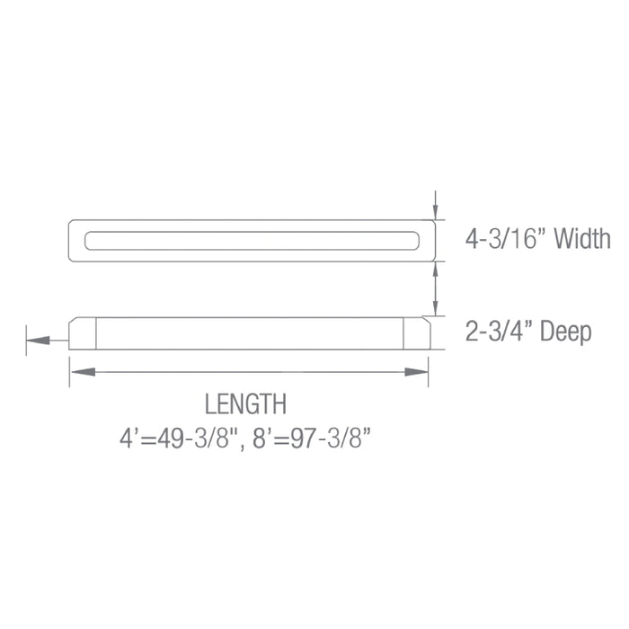 Oracle ASI7-LED 8-ft Architectural LED Suspended Linear Direct/Indirect System, 8000lm