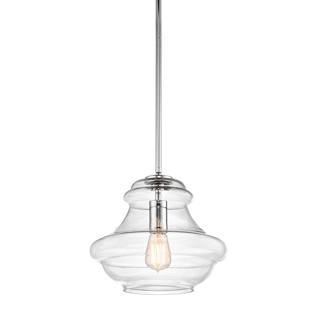 Kichler 42044 Everly 12" Wide Pendant with Clear Glass
