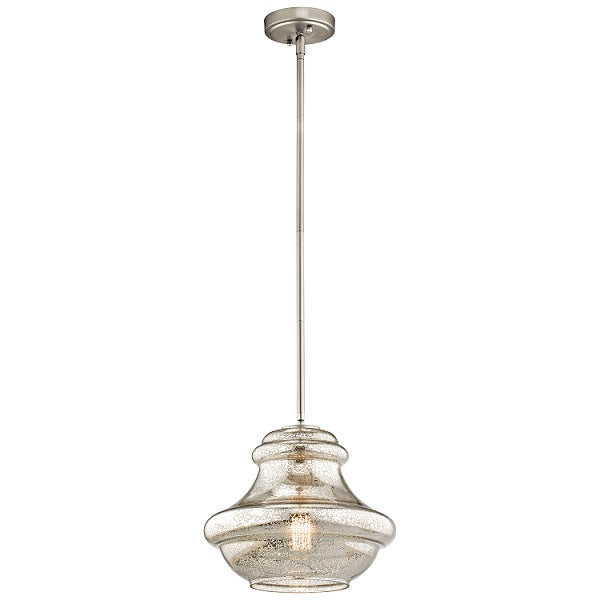 Kichler 42044 Everly 1-lt Pendant with Mercury Glass