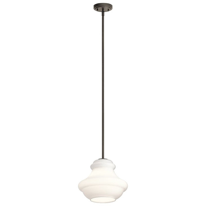 Kichler 42044OZWH Everly 1-lt 10" Tall Pendant with Opal Glass