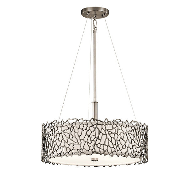 Kichler 43346 Silver Coral 3-lt Pendant/Semi-Flush
