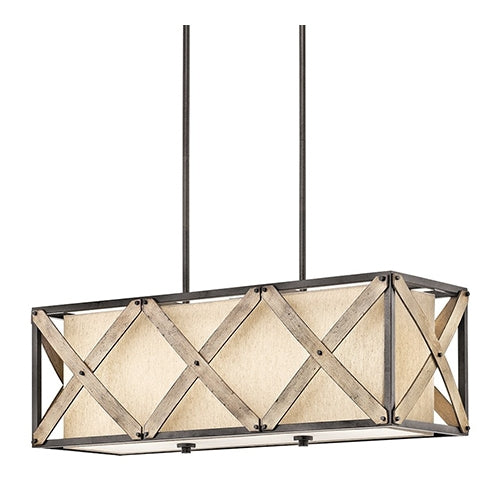 Kichler 43774 Cahoon 3-lt 37" Linear Chandelier