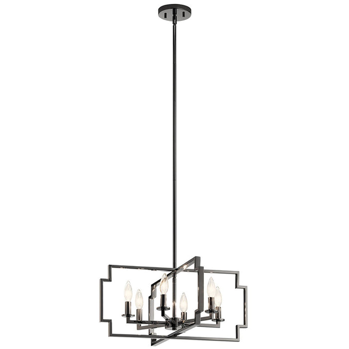 Kichler 44128 Downtown Deco 6-lt 22" Convertible Chandelier