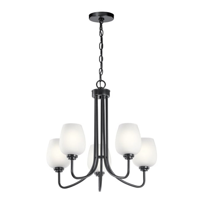 Kichler 44377 Valserrano 5-lt 24" Chandelier with Satin Etched Glass