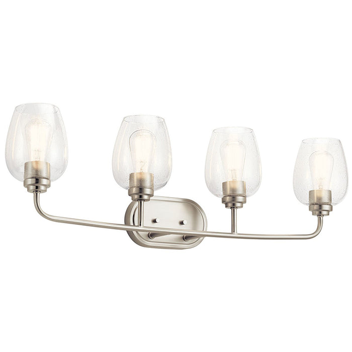 Kichler 45130 Valserrano 4-lt 34" Vanity Light with Clear Seeded Glass