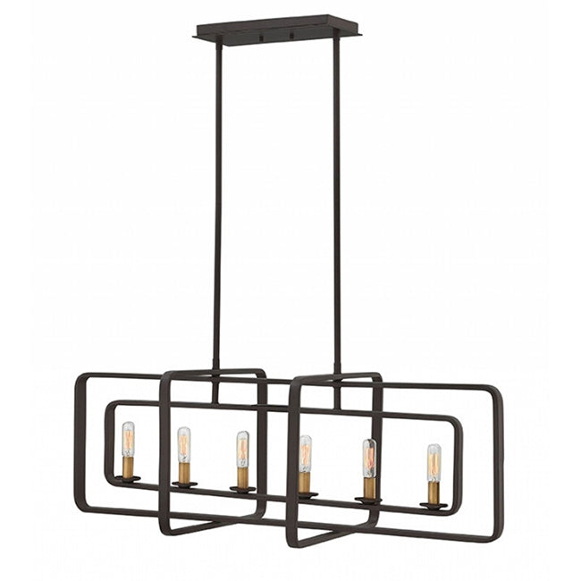 Hinkley 4815 Quentin 6-lt 36" LED Linear Chandelier