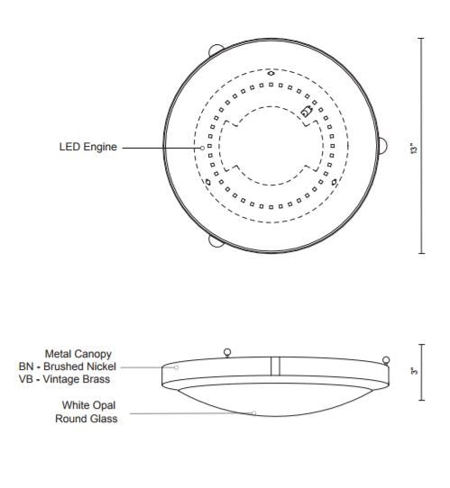 Kuzco 501112 Floyd LED Flush Mount